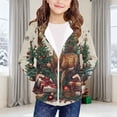 thumbnail image 2 of Favoffer Boys Girls Hooded Sweatshirt Long-Sleeve Zip-Up Pocket Casual Jacket Winter Lightweight Christmas Print Coat Toddler 4-12Y, 2 of 6