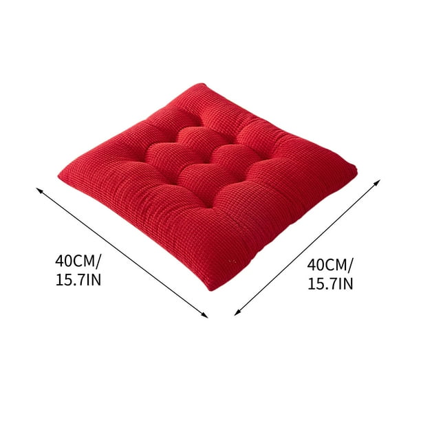 Cojín de pana gruesa de color sólido, cojín de grano de maíz, cojín para silla de comedor, cojín de tatami para oficina de estudiantes, cojín de asiento