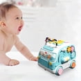 thumbnail image 4 of KLKCMS Musical Bus Gear Linkage Busy Learning Toy for Birthday Gifts Toddler Infant Blue, 4 of 9