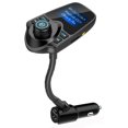 thumbnail image 1 of Nulaxy Bluetooth Car FM Transmitter Audio Adapter Receiver Wireless Hands Free Car Kit W 1.44 Inch Display - KM18 Black NEW, 1 of 5