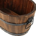 thumbnail image 4 of Wood Planter Pot Barrel Flowerpot Reusable Planter Holder Planter Wooden Planter Pot, 4 of 9