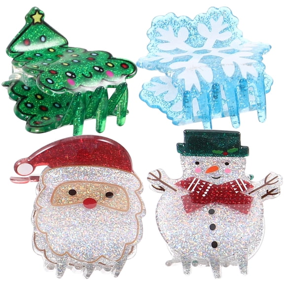 CTIRCHIU Cute Christmas Hair Clips Hair Styling 4Pcs