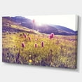thumbnail image 2 of Mountain Pasture with Pink Flowers - Large Flower Canvas Art Print, 2 of 3