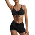 thumbnail image 3 of OSFVNOXV Bikinis for Women Two Piece Push Up Bra Tie Front Bikini Top Soft Comfy Boy Shorts Swimwear Bathing Suits, 3 of 3