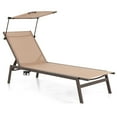 thumbnail image 2 of Costway Chaise Longue d'Extérieur avec Pare-Soleil, Fauteuil Inclinable Réglable à 6 Niveaux pour Cour Arrière, 2 of 9