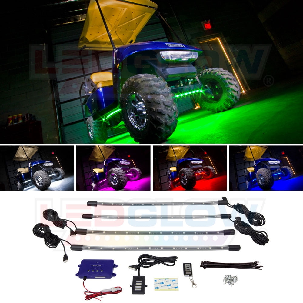 LEDGlow Million Color LED Golf Cart Underbody Underglow Light Kit