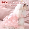 thumbnail image 3 of Laifug Robe pour Chien Imprimé Chiot Robe Princesse pour Chien Tenue de Fête Mignonne (Rose, P), 3 of 9