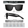 thumbnail image 3 of KALIYADI Sunglasses Men Polarized Sun glasses for Mens Womens Classic Matte Black Frame UV Protection 3pack, 3 of 8