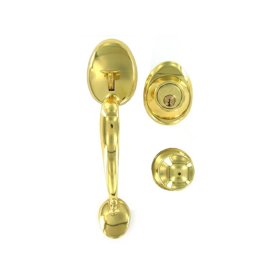 Dexter JH60BAR605BYR Bright Brass Single Cylinder Handle Set
