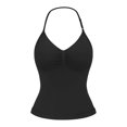 thumbnail image 5 of Gym Tank Tops Woman, Audhol Womens Strappy Top Halter Sports Bra Sleeveless Gym Yoga Workout Tank Tops Compression Gym Fitness Halter Workout Tops for Women Black L, 5 of 6