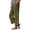 z-260529-1-Green, variant on Women's Plus Linen Pants Women Summer Boho Linen Pants Women Plus Size Petite Women Casual High Waist Pants Drawstring Capri Pants with Pockets Wide Leg Cropped Pants