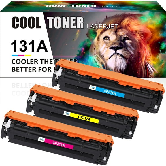 Cool Toner Compatible Toner Replacement for HP 131A CF210X Pro 200 Color MFP M276nw M251nw M251n M276n Printer Ink(Cyan,Magenta,Yellow, 3-Pack)