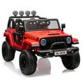 thumbnail image 1 of Ourlova 24V 7AH Kids Ride-On 2-Seater Electric Vehicles, 2WD/4WD, Remote Control, Suspension, LED Lights, MP3, Back Storage - Red, 1 of 7