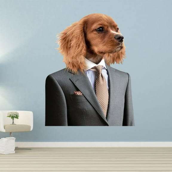 VWAQ Business Dog Sticker - Funny Dog Wall Decal - Hilarious Gifts for Coworkers - FWP3