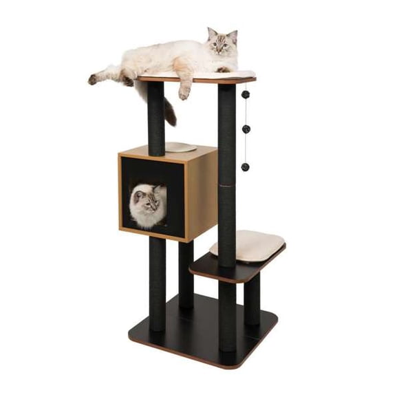 Catit Vesper Arbre à Chat à Base Haute, Noir, Grand