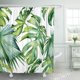 thumbnail image 1 of Cortina de Ducha de Poliéster ABPHQTO Acuarela de Hojas Tropicales Mano Selva Densa 160x180 cm, 1 of 3