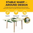 thumbnail image 4 of Christmas Tree Table Cloths for 3 Foot Rectangle Tables, White Green Xmas Tree Winter Patio Waterproof Elastic Fitted Tablecloths, Washable Rectangular Table Cover for Camping, 4 of 8
