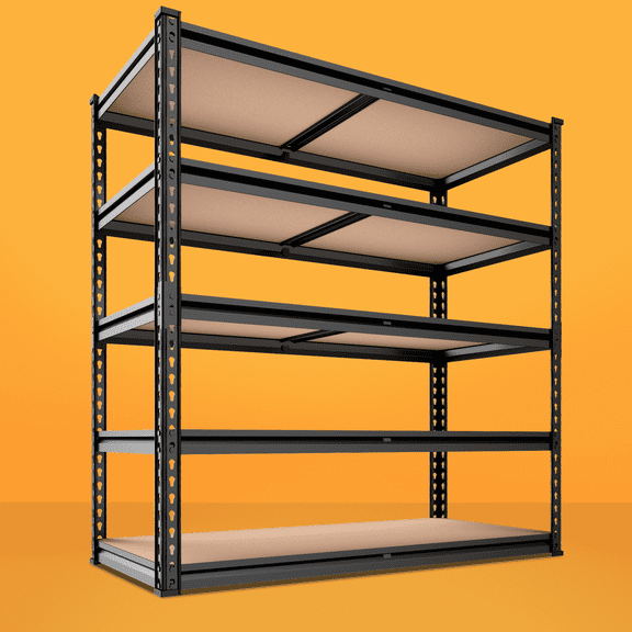 REIBII 2250LBS Garage Storage Shelves Heavy Duty Shelving Units 5-Tier Adjustable Metal Shelf