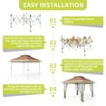thumbnail image 5 of Mescukay 12x12ft Instant Pop Up Gazebos, Waterproof Canopy Tent with Mosquito Netting, Outdoor Canopy Shelter with Wheeled & Carry Bag, for Patio, Garden, Backyard, Party, Camping, 5 of 7
