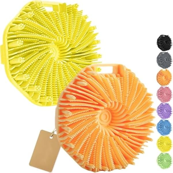 wonima11 2Pcs Silicone Body Scrubber, Exfoliating Body Scrubber for Sensitive Skin, Silicone Scrubber Body, Silicones Body Brush for Showering