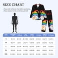 thumbnail image 4 of Salouo Lgbt Gnome Print Button-Front Long Sleeve Pajama Set for Men, Soft 2Pjs Men's Long Sleeve Sleepwear-XX-Large, 4 of 7