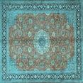 thumbnail image 1 of Ahgly Company Indoor Square Persian Light Blue Traditional Area Rugs, 8' Square, 1 of 4