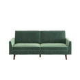 DHP Jules Sofa Bed in Velvet, Light Green