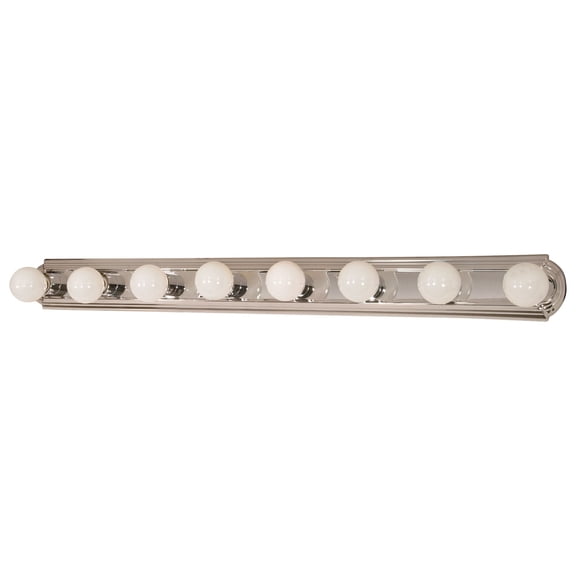 60/299 Nuvo Lighting Eight Light Vanity Racetrack Style-48 Inches Wide by 4.75 Inches High