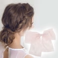 thumbnail image 2 of Unique Bargains 1 Pc Elegant Flower Bow Ribbon Hair Clips Pink, 2 of 5