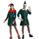 thumbnail image 1 of Deluxe Santa Claus Helper Cosplay Women Dress Green Christmas Elf Costume For Adult Xmas Workshop New Year Outfits Men, 1 of 3