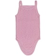 thumbnail image 3 of ToBeInStyle Girls' Pack of 4 Ultra-Soft Cotton Spaghetti Strap Baby Bodysuits w/ Ruffle Trim - Pastel Dots - 1 Year Old, 3 of 4