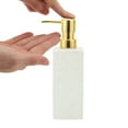 thumbnail image 3 of Unique Bargains 1 Pc Simple Square Soap Pump Dispenser for Laundry Rooms 350ml White Gold Tone, 3 of 6