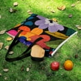 thumbnail image 5 of Vibrant Colorful Floral Seamless Pattern Waterproof Picnic Blanket with Foldable Zipper, Suitable for Outdoor Use, Suitable for Travel, Camping, Beaches, Parks, Grasslands, Picnic Blanket Accessories, 5 of 7
