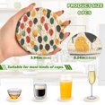thumbnail image 3 of Haosy Set of 6 Drink Woven Coaster with Holder Heat Resistant Non-Slip Bar Coasters 4 Inches Colorful Hand Drawn Balloon, 3 of 7