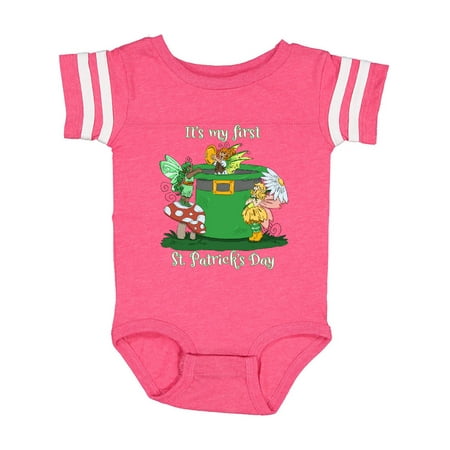 

Inktastic It s My 1st St. Patrick s Day with Cute Fairies Gift Baby Boy or Baby Girl Bodysuit