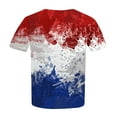 thumbnail image 6 of Tmtolofot Women's Tops Dressy Casual Summer Blouse Patriotic Graphic Short Sleeve T-Shirts for Women Trendy 4Th Of July Crewneck Shirt Womens Loose Beach Tunic Top 1#Blue 5X-Large, 6 of 6