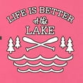 thumbnail image 4 of Wild Bobby, Life Is Better At The Lake, Women Slim Fit Junior Tee, Hot Pink, X-Large, 4 of 4