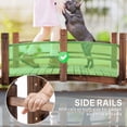 thumbnail image 4 of 5ft Carbonized Wood Garden Bridge with Rails - Outdoor Landscape Decor for Backyard, Pond, or Stream - Sturdy Fir Wood, 60" L x 26.5" W, 4 of 7