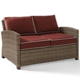 thumbnail image 1 of Afuera Living Causeuse de Patio Moderne en Osier, Brun et Sangria, 1 of 9