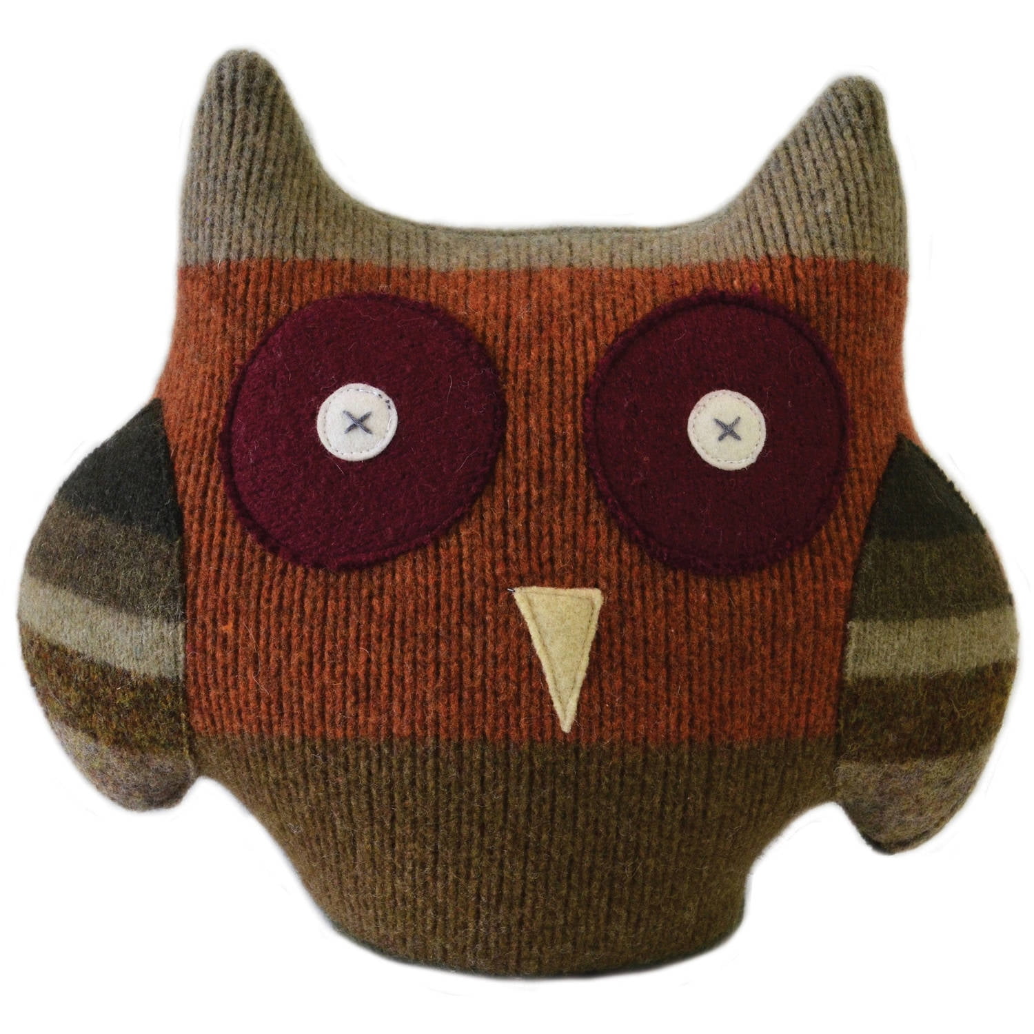 Crate and Levi Pillow Pal Multi Color Owls 100% Recycled Materials