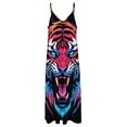 thumbnail image 4 of Tiger Animal Graffiti Sleeveless Dress Women's Luxury Party Dress Birthday Dresses for Women, 4 of 7