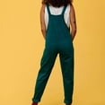 thumbnail image 4 of Odeerbi Solid Color Overalls for Women 2024 Fashion Casual Comfortable Solid Color Pocket Full Length Pants Overalls Olive Green, 4 of 8