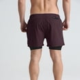 thumbnail image 2 of LYMAYTER S-3XL Men's Quick-Drying Shorts Sports Double Layer Stretch Shorts, 2 of 8