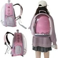 thumbnail image 5 of Cat Backpack Carriers, Pet Bubble Backpack Airline-Approved Ventilate Transparent Space Capsule Backpack for Cat Traveling, Camping and Hiking (Pink), 5 of 8