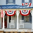 thumbnail image 5 of 3 Pack American Flag Patriotic Bunting USA Pleated Fan, 1.5X3 Ft Large US Bunting Flags Half Fan 4th of July Decorations US Flag Banners Independence Day Fourth July Outdoor Decor Memorial Day, 5 of 6