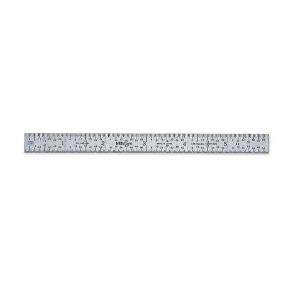 Mitutoyo Steel Rule,Flexible,6 In,8/16/32/64ths 182-201