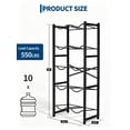 thumbnail image 5 of GARVEE 5 Gallon Water Jug Holder Stand,Double-Row Heavy-Duty 5-Tier Water Bottle Holder Storage Rack,Holds 10 Bottles,Black, 5 of 8