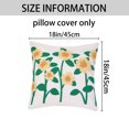 thumbnail image 5 of Unique Bargains Cotton Throw Pillow Cover Geometric Floral Cushion Covers (2 Count) Little Flower 18" x 18", 5 of 6