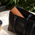thumbnail image 6 of Beautynvta Leather Zipper Pencil Case, Portable Pen Pouch, Slim Leather Stationery Bag for Office Desk and Daily Use, 6 of 6
