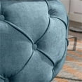 thumbnail image 6 of Large Storage Ottoman with Lid, Modern Button Tufted Ottoman Foot Rest, Multifunctional Upholstered Ottoman Stool, Coffee Table, Sofa Side Table for Living Room, Bedroom, Hallway, Blue, 6 of 7